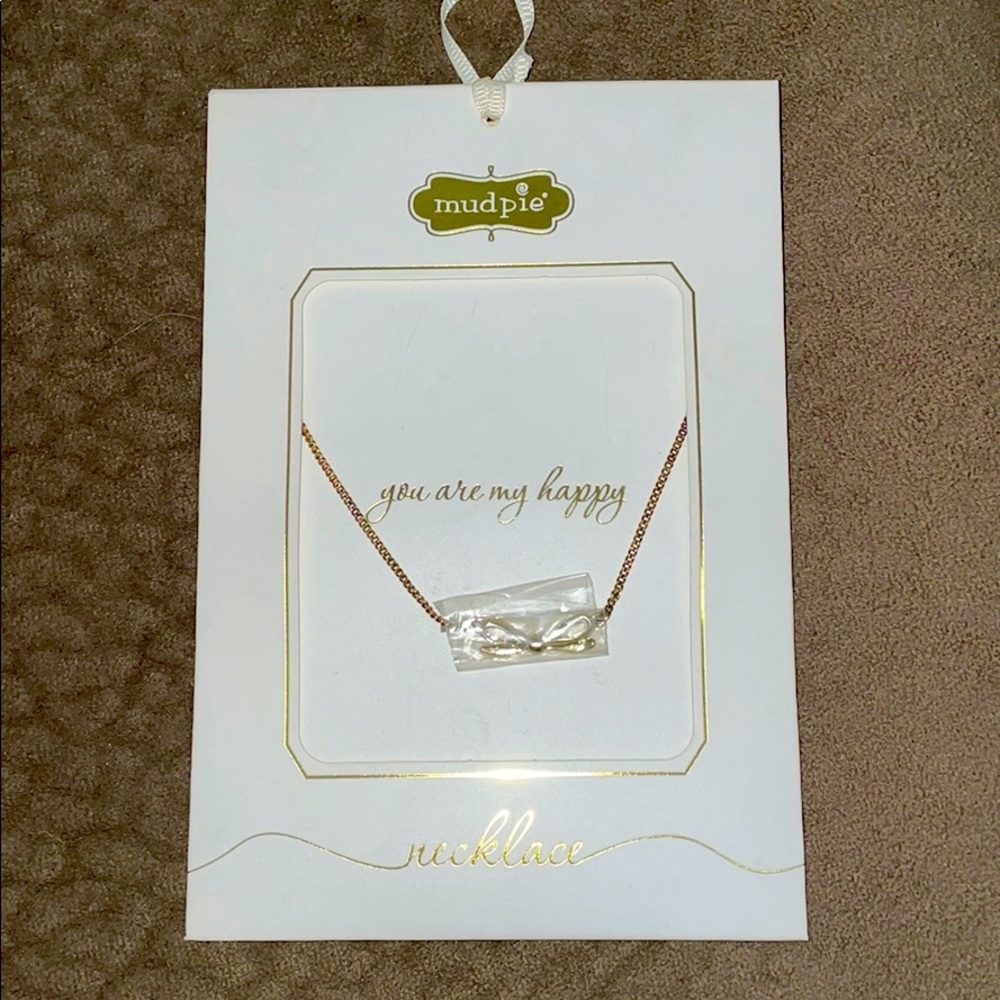 NWT Mudpie “bow” necklace